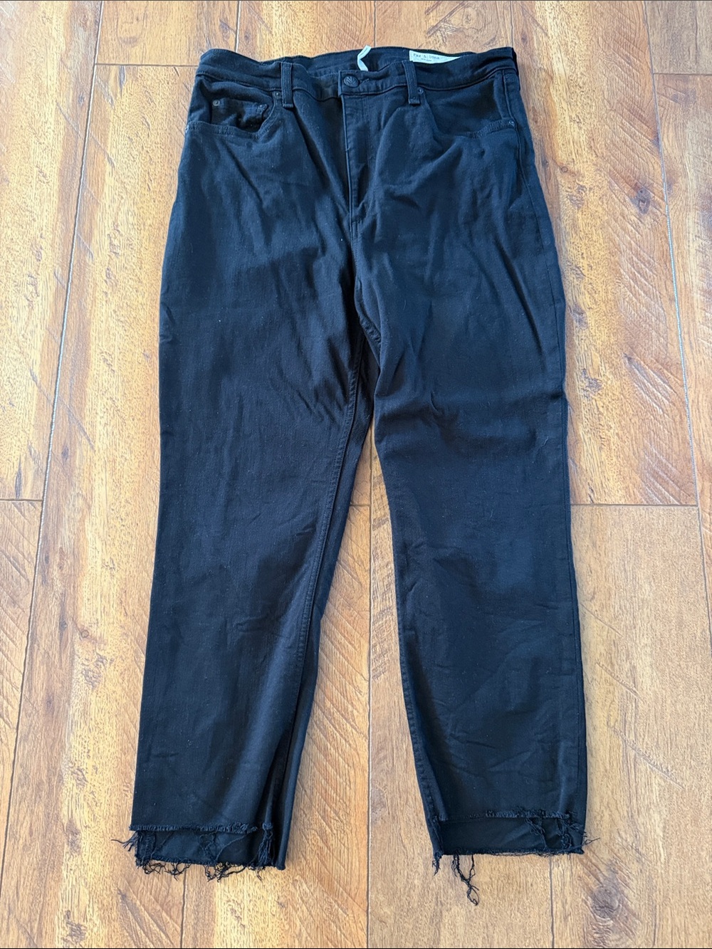 Rag & Bone 34 High Rise Slim Straight Black Jeans
